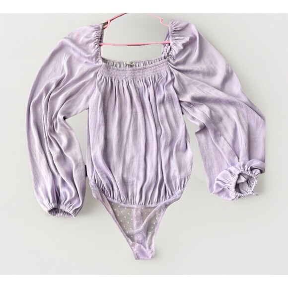 Intimately Free People Another Round Purple Boho Bodysuit Size S Blouse - Picture 1 of 5